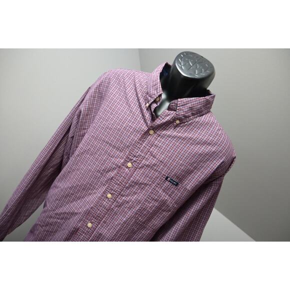 Chaps Ralph Lauren Dress Shirt Plaid Easy Care Mens Size 3XB 3XL Big - Picture 4 of 10